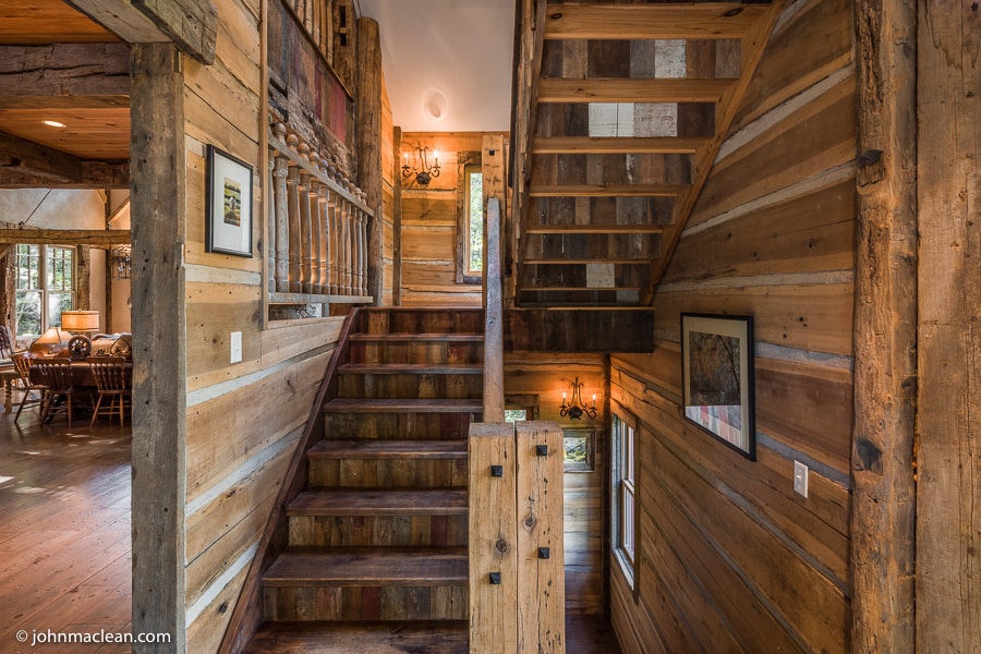New York Times - 289 Toxaway Dr., Lake Toxaway, NC - Stairway from 1st Floor